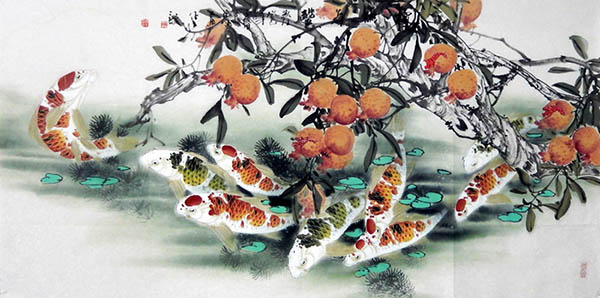 Koi Fish,68cm x 136cm(27〃 x 54〃),2327018-z