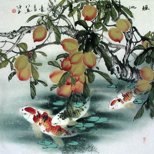 Koi Fish,68cm x 68cm(27〃 x 27〃),2327021-z