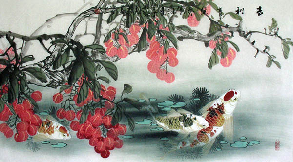 Koi Fish,50cm x 100cm(19〃 x 39〃),2327028-z