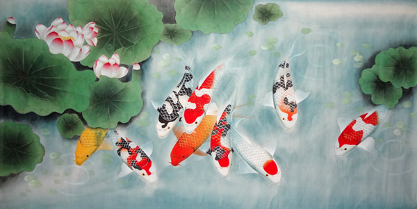 Koi Fish,90cm x 170cm(35〃 x 67〃),2381008-z