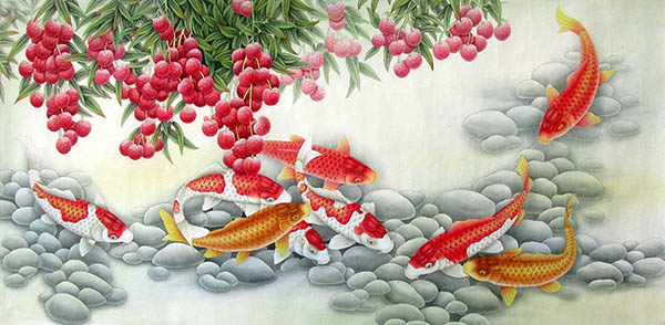 Koi Fish,66cm x 136cm(26〃 x 53〃),2387024-z