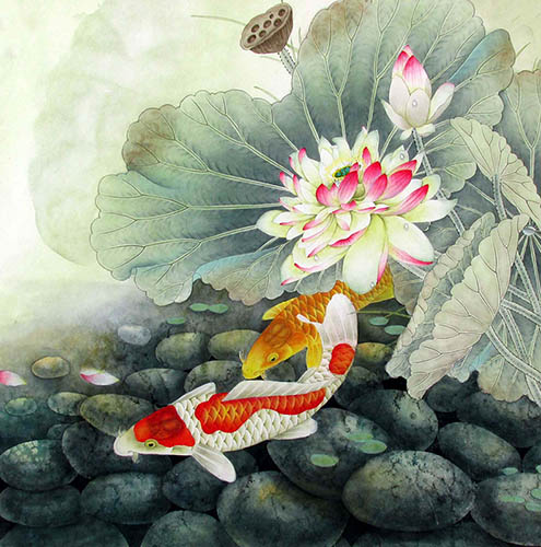 Koi Fish,66cm x 66cm(26〃 x 26〃),2387025-z