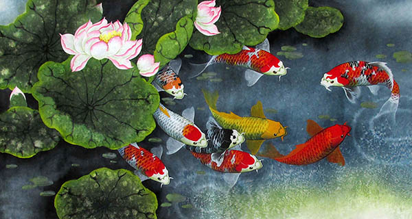 Koi Fish,50cm x 100cm(19〃 x 39〃),2387026-z