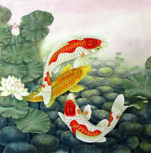 Koi Fish,66cm x 66cm(26〃 x 26〃),2387028-z