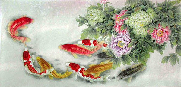 Koi Fish,69cm x 138cm(27〃 x 54〃),2387064-z