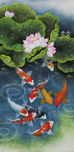 Koi Fish,69cm x 138cm(27〃 x 54〃),2387072-z