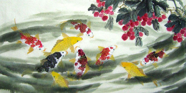 Koi Fish,66cm x 136cm(26〃 x 53〃),2614020-z