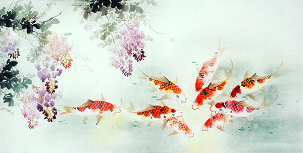 Koi Fish,68cm x 136cm(27〃 x 54〃),2614066-z