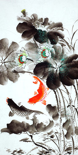 Koi Fish,68cm x 136cm(27〃 x 54〃),2614067-z