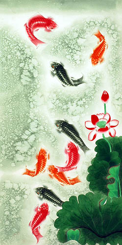 Koi Fish,68cm x 136cm(27〃 x 54〃),2614071-z