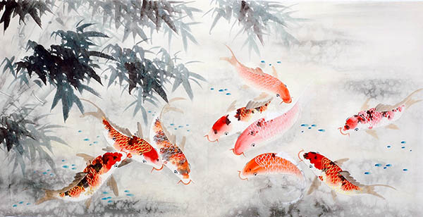 Koi Fish,68cm x 136cm(27〃 x 54〃),2614072-z