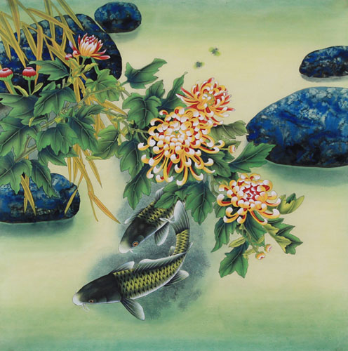 Koi Fish,66cm x 66cm(26〃 x 26〃),2615002-z