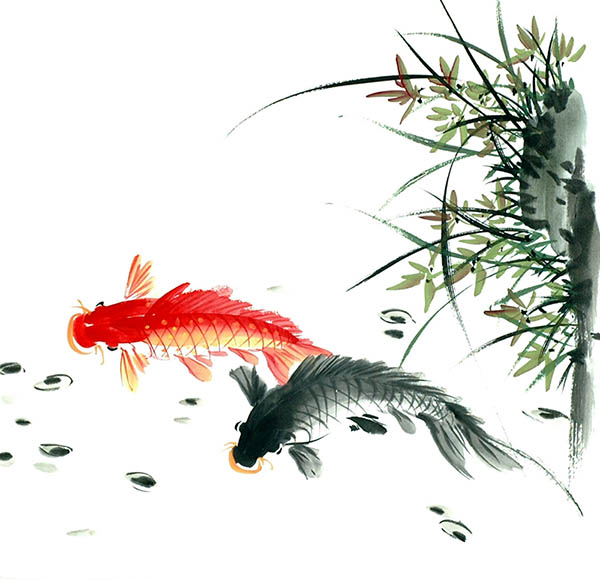 Koi Fish,68cm x 68cm(27〃 x 27〃),xzx21112006-z