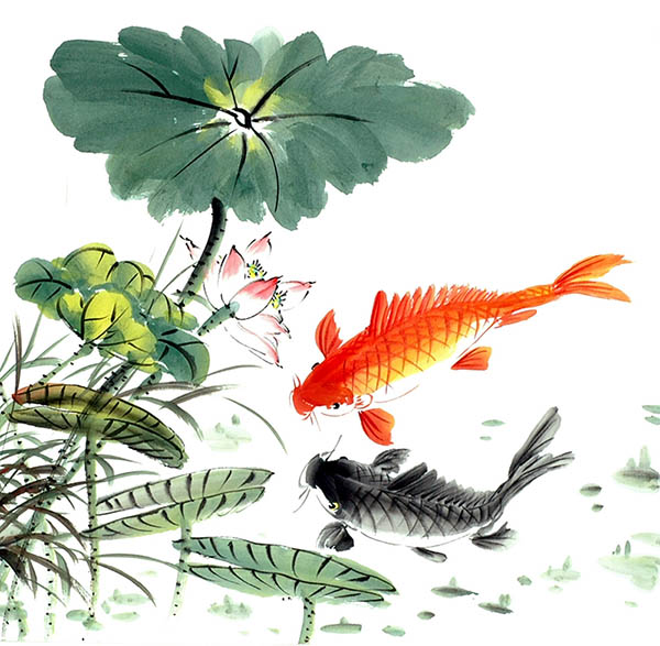 Koi Fish,68cm x 68cm(27〃 x 27〃),xzx21112007-z