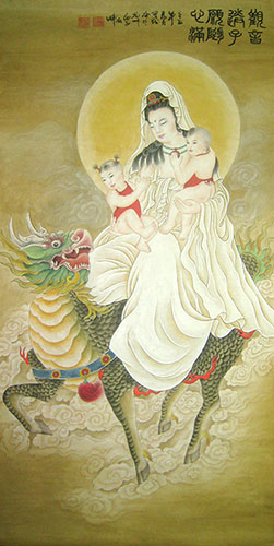 Kuan Yin,68cm x 136cm(27〃 x 54〃),3011006-z