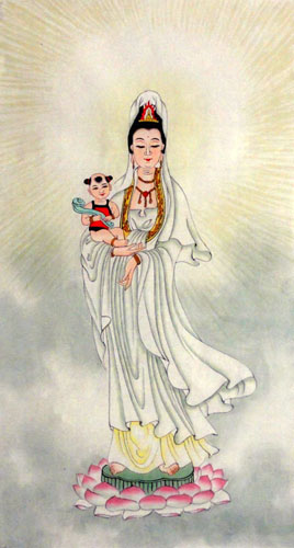 Kuan Yin,34cm x 69cm(13〃 x 27〃),3811025-z