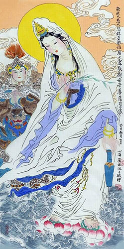 Kuan Yin,50cm x 100cm(19〃 x 39〃),xhjs31118018-z