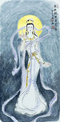 Kuan Yin,50cm x 100cm(19〃 x 39〃),xhjs31118020-z