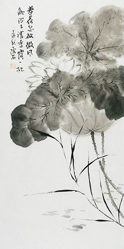 Lotus,50cm x 100cm(19〃 x 39〃),2407009-z