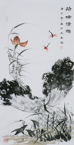 Lotus,51cm x 97cm(20〃 x 38〃),cyd21123001-z