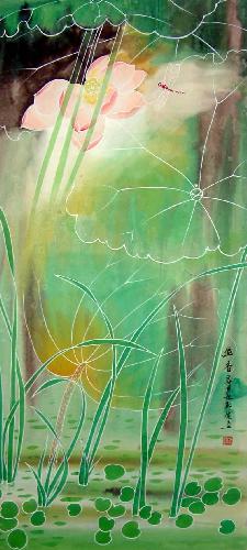 Lotus,50cm x 100cm(19〃 x 39〃),zj21100004-z