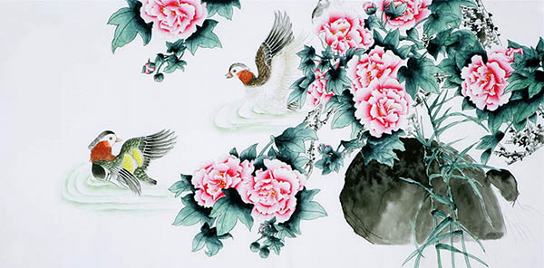 Mandarin Duck,66cm x 130cm(26〃 x 51〃),cyd21123024-z