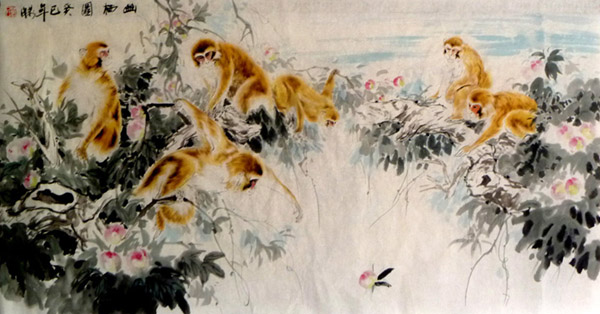 Monkey,68cm x 136cm(27〃 x 54〃),4695043-z