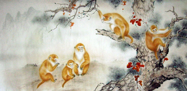 Monkey,66cm x 130cm(26〃 x 51〃),4737051-z