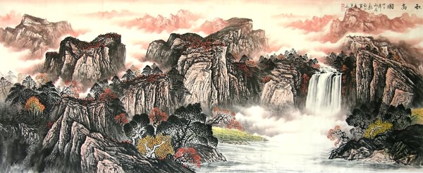 Mountain and Water,96cm x 238cm(38〃 x 94〃),1001003-z