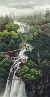 Chinese Mountain and Water Painting,48cm x 96cm,1135090-x