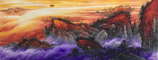 Mountains,70cm x 180cm(27〃 x 70〃),1387002-z