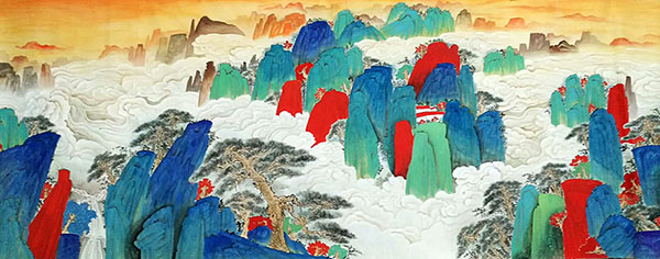 Mountains,96cm x 240cm(38〃 x 94〃),clt11092001-z