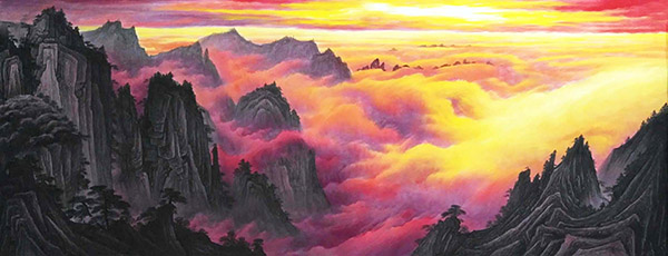 Mountains,70cm x 180cm(27〃 x 70〃),lh11083006-z