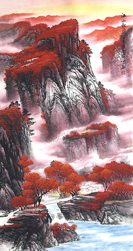 Mountains,68cm x 136cm(27〃 x 54〃),qhy11153003-z