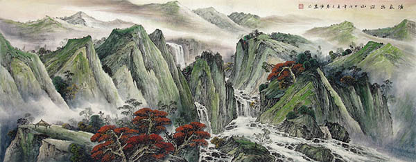 Mountains,70cm x 175cm(28〃 x 69〃),qy11152001-z