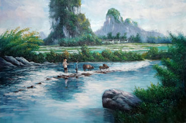 Landscape Oil Painting,60cm x 90cm,6160021-x