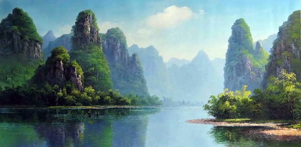 Landscape Oil Painting,60cm x 120cm(24〃 x 48〃),6160030-z