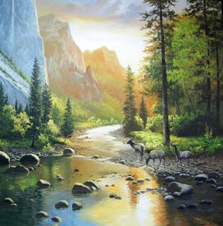 Landscape Oil Painting,90cm x 90cm,6165005-x