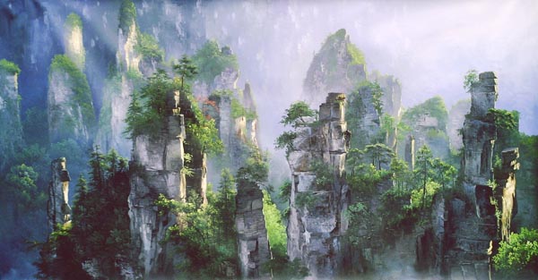 Landscape Oil Painting,60cm x 130cm(23〃 x 51〃),6165019-z