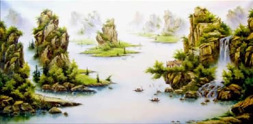 Landscape Oil Painting,50cm x 100cm,6168004-x