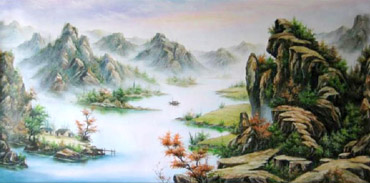 Landscape Oil Painting,50cm x 100cm,6168007-x