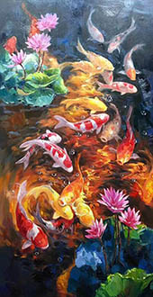 Floral Oil Painting,69cm x 138cm,lcq6280010-x