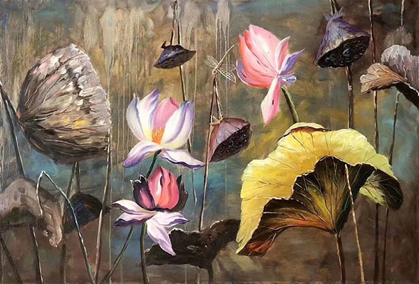 Floral Oil Painting,60cm x 90cm(23〃 x 35〃),lys6282032-z