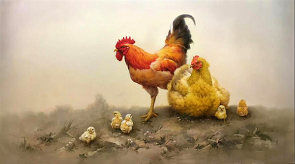 Animal Oil Painting,50cm x 90cm(19〃 x 35〃),wyh6485014-z