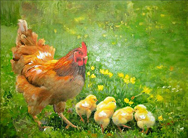 Animal Oil Painting,60cm x 90cm(23〃 x 35〃),wyh6485020-z