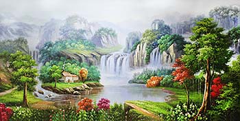 Landscape Oil Painting,90cm x 200cm,xb6170004-x