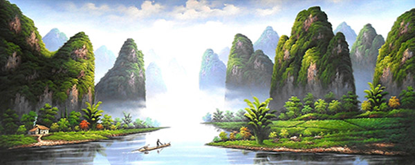 Landscape Oil Painting,60cm x 120cm(24〃 x 48〃),xb6170006-z