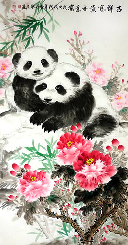 Panda,68cm x 136cm(27〃 x 54〃),wzw41156001-z