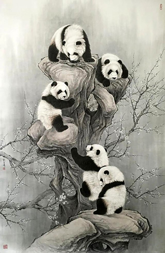 Panda,96cm x 132cm(38〃 x 52〃),zyt41227009-z