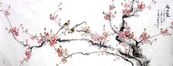 Peach Blossom,70cm x 180cm(27〃 x 70〃),dyc21099015-z